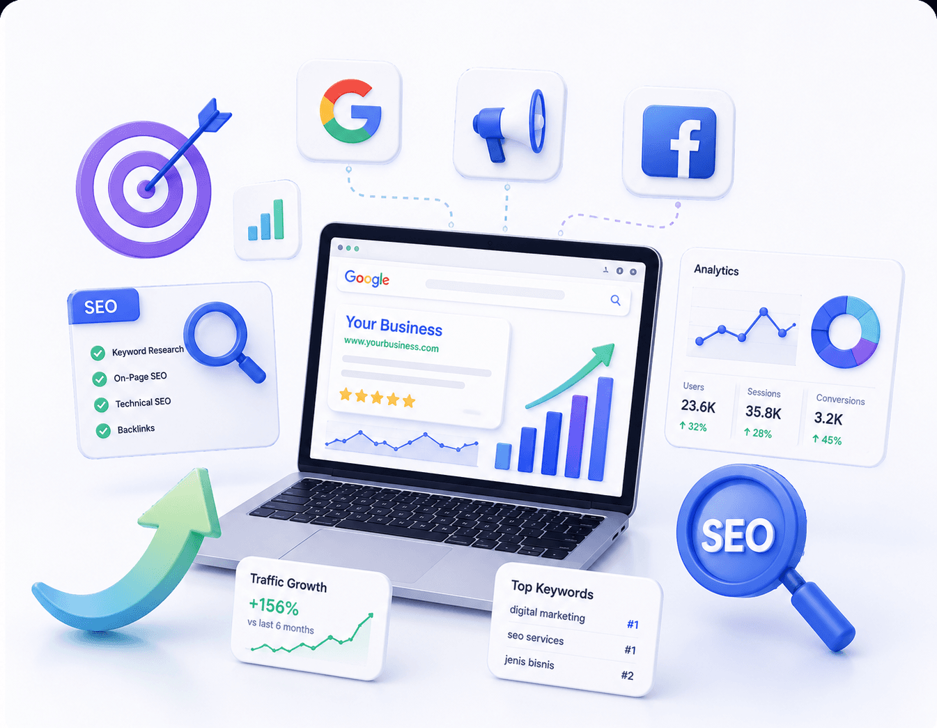 Contoh visual promosi digital dari asset proyek